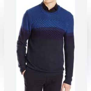 NWT Calvin Klein Jeans Two Tone Navy/Blue Sweater Size XL Modern Casual Preppy